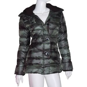 Rainforest Coat NWT Sz Small Green Black 100% Down